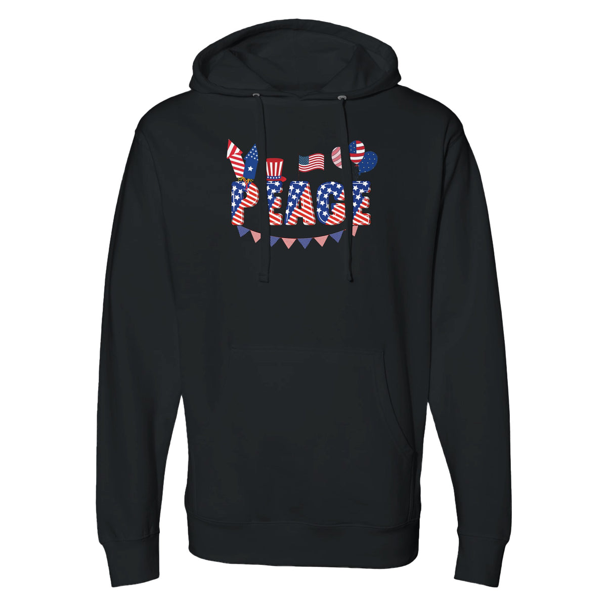 American Dream - Peace Hoodie - Black - Hoodies