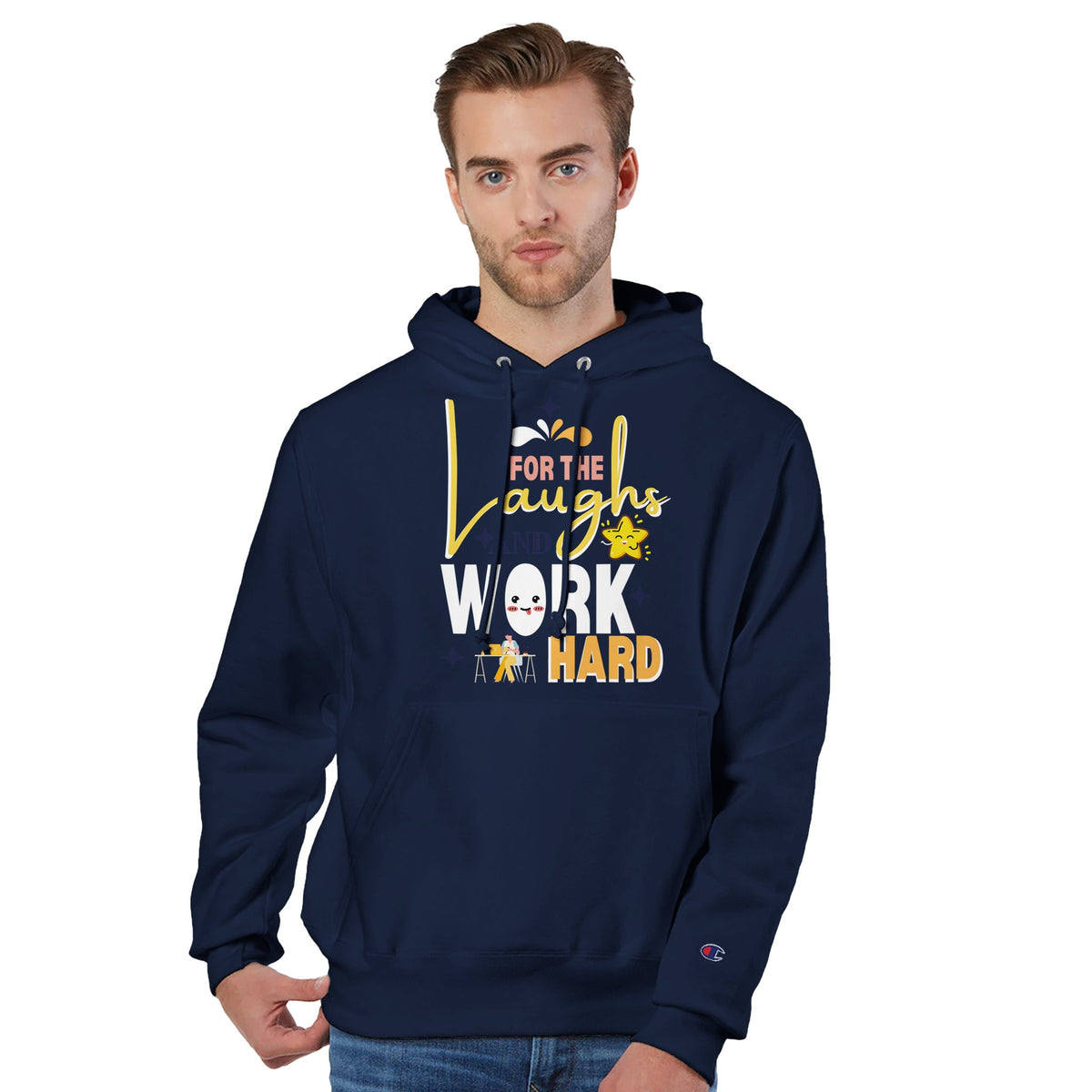 For the Laughs and Hard Work - A Tribute to Colleagues - Navy - Hoodies