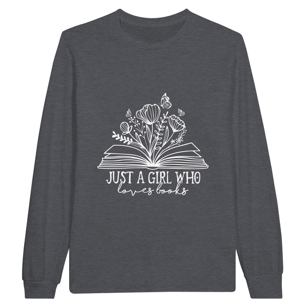 Flourishing Dreams - A Stunning Tee for Goal-Oriented - Dark Heather - Long Sleeve T-shirts