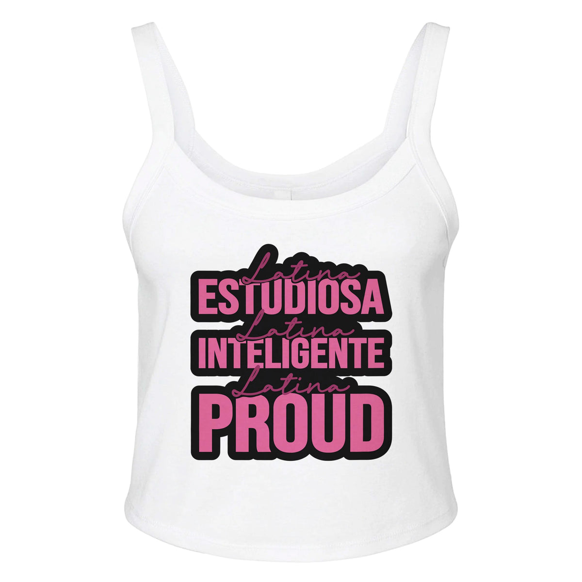 Empowered Mindset - Latina Inteligente - solid wht blend - Tank Tops