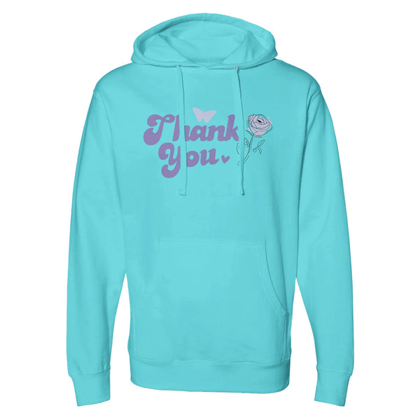 Express Appreciation - The 'Thank You' Statement Piece - blue aqua - Hoodies