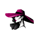 The Timeless Lady - Magenta Hat Glamour - - Framed Posters