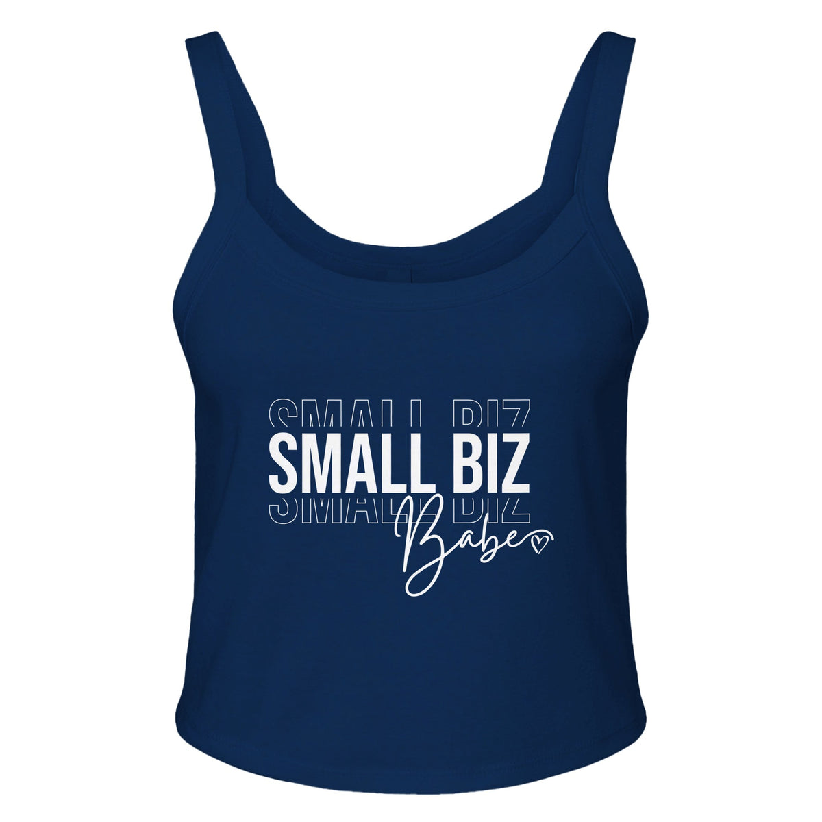 Championing Small Biz - Wear Your Support - solid navy blend - Tank Tops