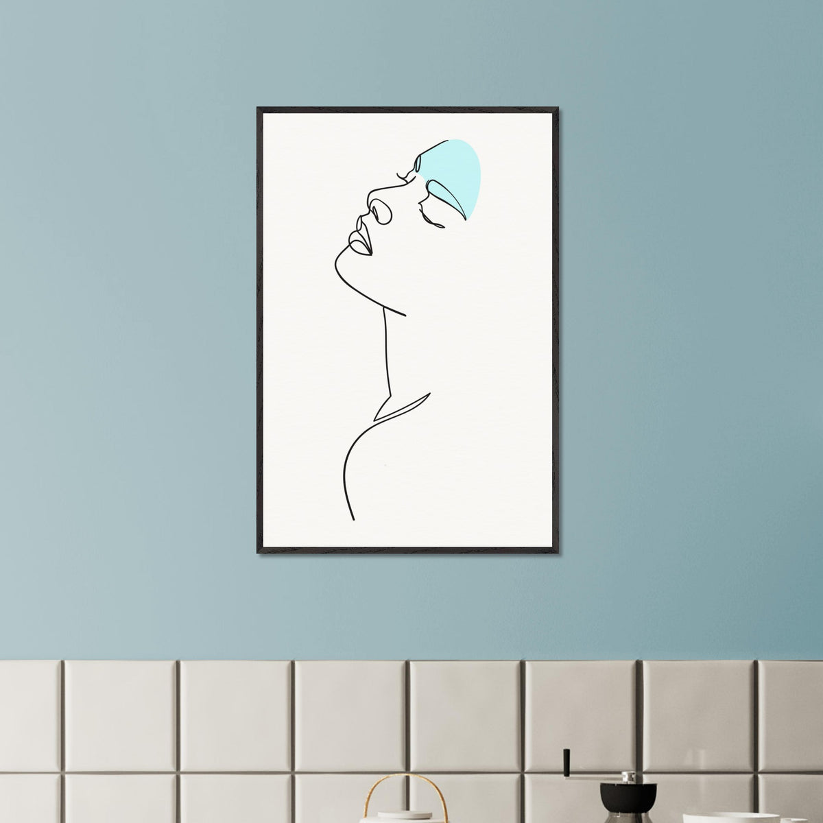 Modern Muse - Abstract Line Art Elegance - - Wooden Framed Posters