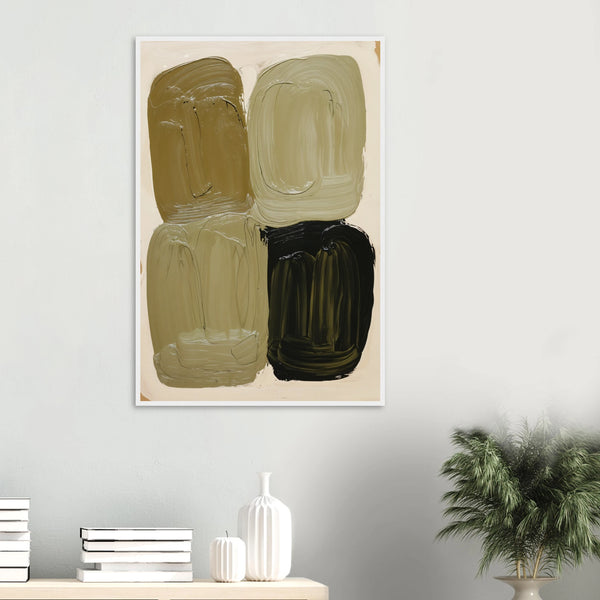 Muted Harmony – Gift Poster for Design Enthusiasts - White frame - Wooden Framed Posters