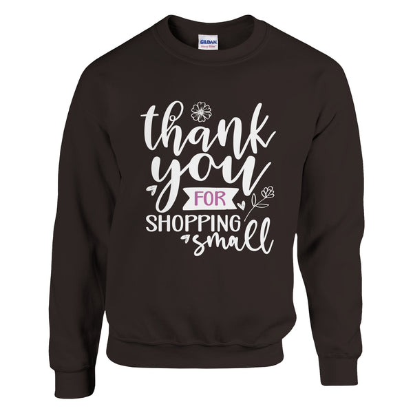 Gratitude in Style - 'Thank You' Statement - Dark Chocolate - Sweatshirt