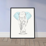 Sublime Serenity - Elephant in Pastel - - Wooden Framed Posters