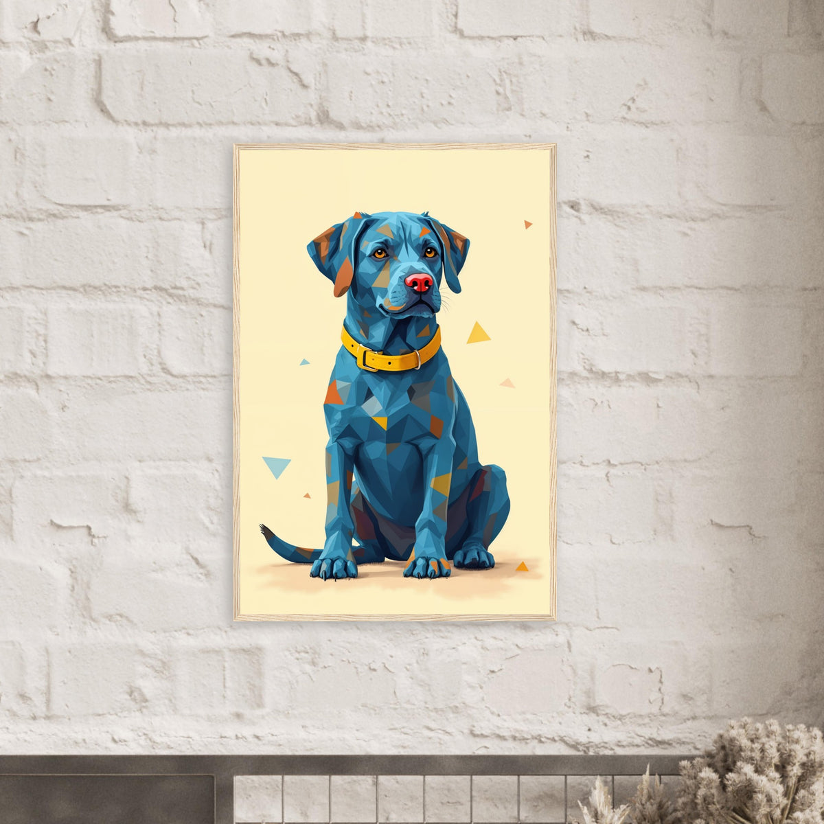 Crystal Canine - Unique Dog Portrait Framed Poster - 60x90 cm 24x36″ Wood frame - Framed Posters