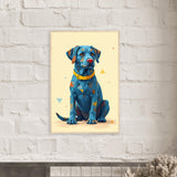 Crystal Canine - Unique Dog Portrait Framed Poster - 60x90 cm 24x36″ Wood frame - Framed Posters