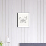 Butterfly Grace - Framed Minimalist Art - - Wooden Framed Posters