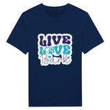 Live, Love, Bark - Wearable Wisdom for the Heart - Navy - Print Material