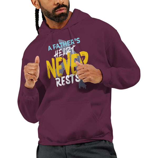 Unyielding Devotion - Celebrate Dad’s Heart - Maroon - Hoodies