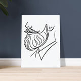 Gentleman's Profile - The Art of a Bearded Muse - 60x80 cm 24x32″ - Canvas Prints