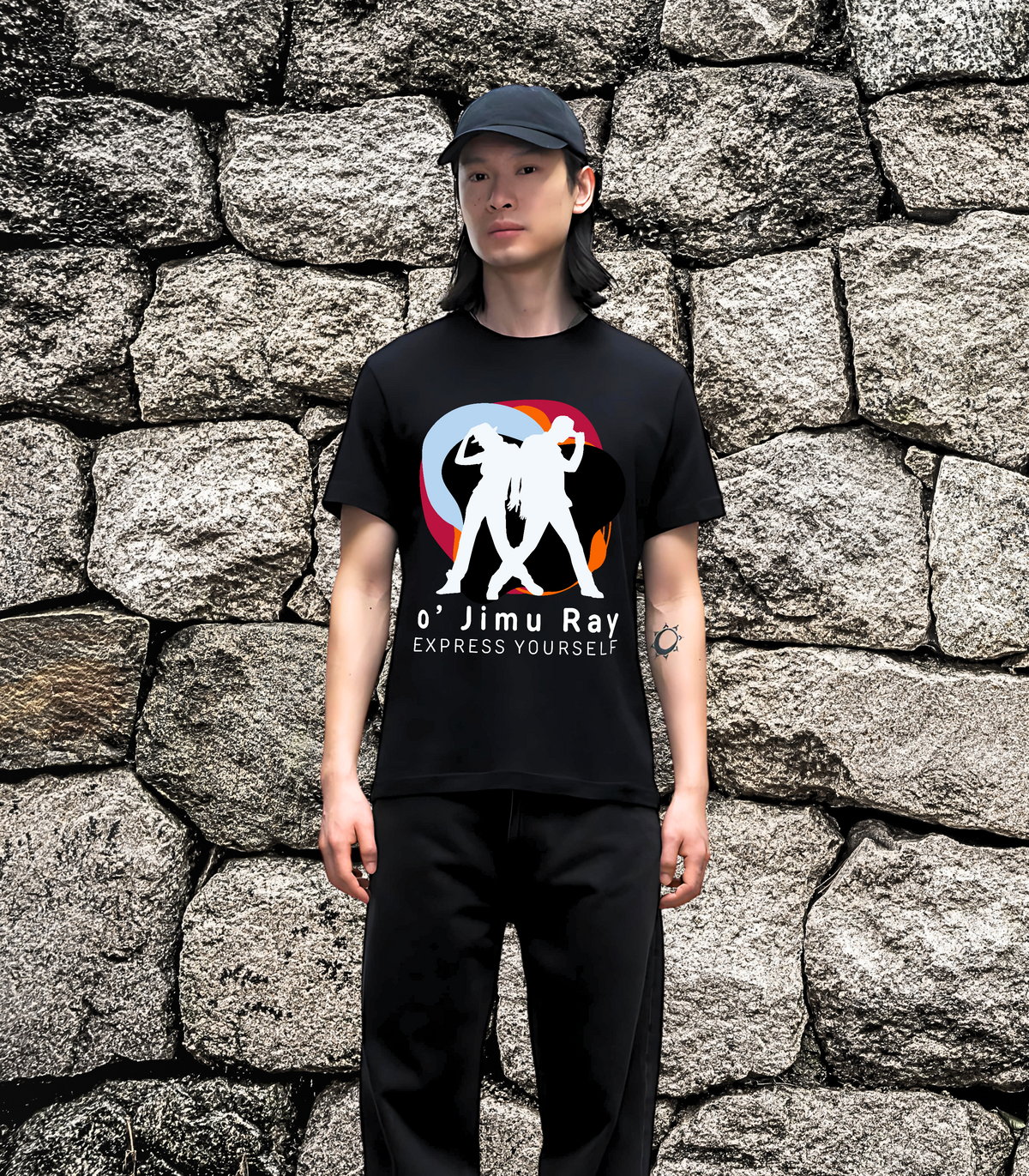 Rhythmic Duo - Organic Cotton Men's Regular T-Shirt - - T-shirts