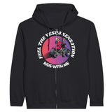 Feel the Freedom - Vespa Adventures Await With Zip Hoodie - Black - Hoodies