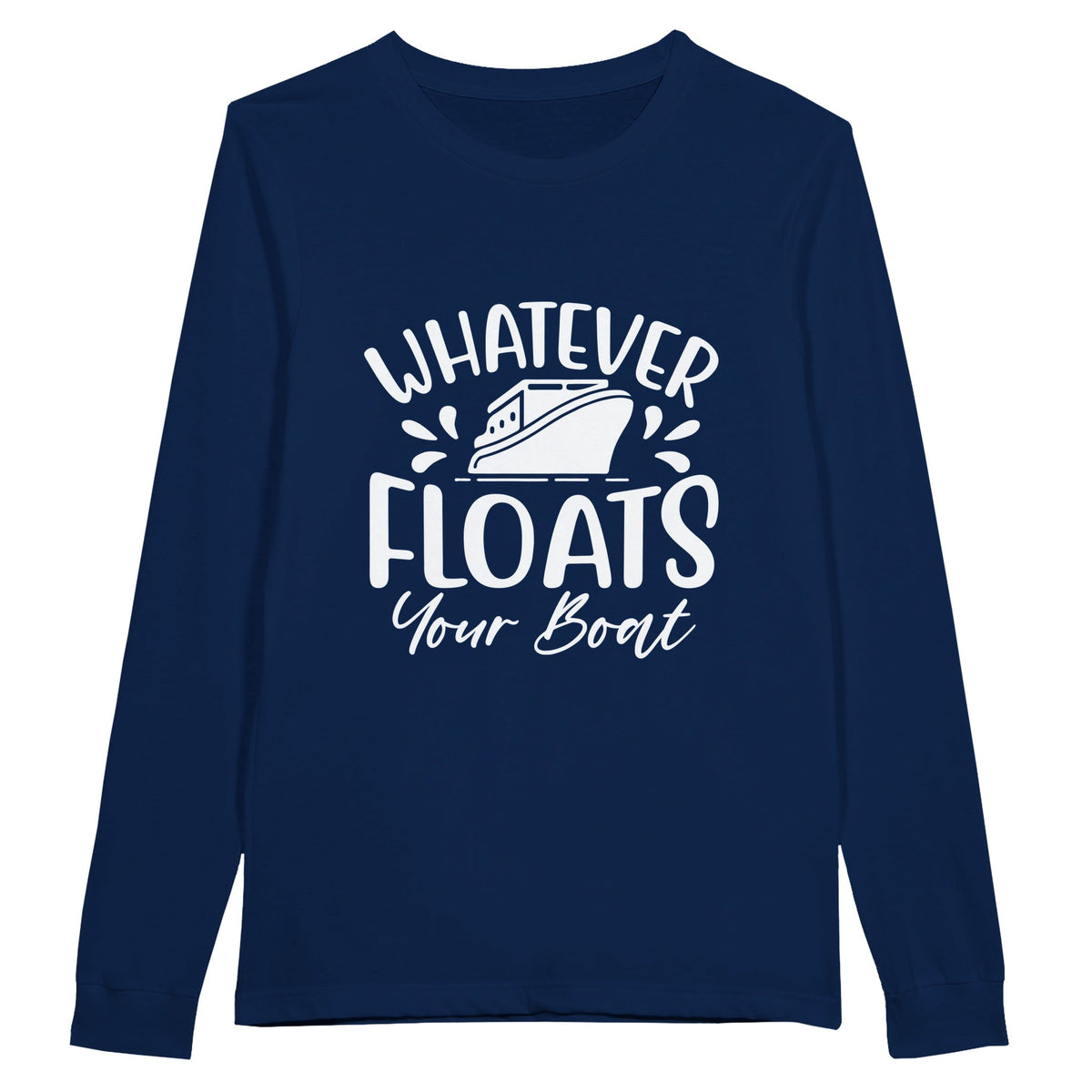 Nautical Vibes - 'Whatever Floats Your Boat' Shirt - Navy - Print Material