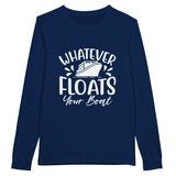 Nautical Vibes - 'Whatever Floats Your Boat' Shirt - Navy - Print Material