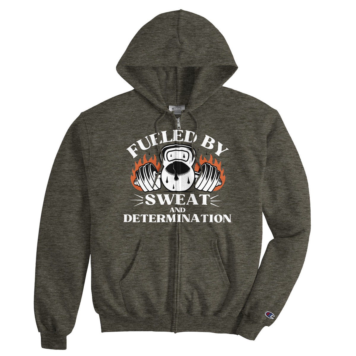 Push Beyond Limits – Embrace Sweat & Determination - Charcoal Heather - Hoodies