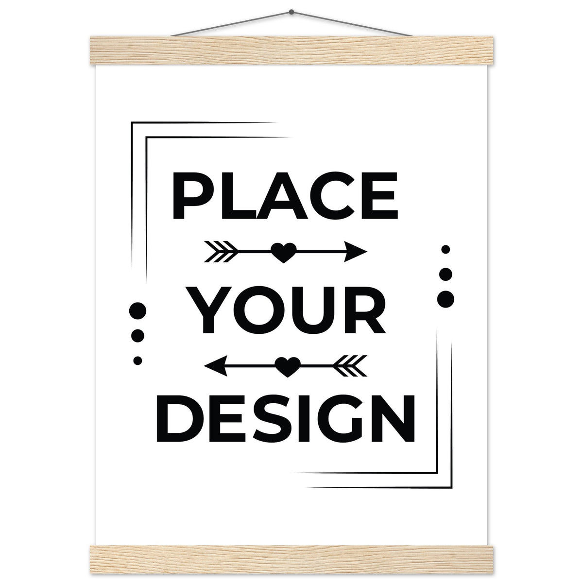 Stunning Art Display - Premium Customizable Poster - 30x40 cm 12x16″ Natural wood wall hanger - Posters With Hanger