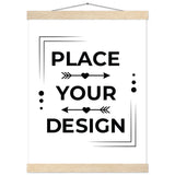 Stunning Art Display - Premium Customizable Poster - 30x40 cm 12x16″ Natural wood wall hanger - Posters With Hanger