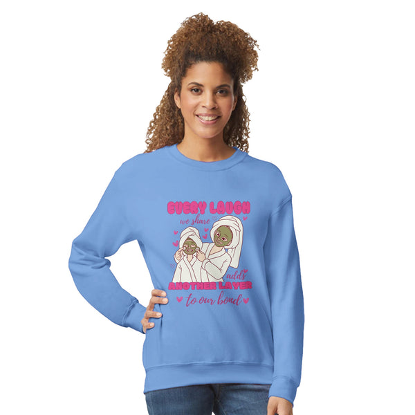 Layers of Laughter - Mother & Child Connection - Carolina Blue - Sweatshirts