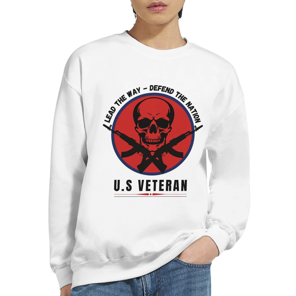 Defend with Pride - U.S. Veteran Patriotic Sweatshirt - - Sweatshirts