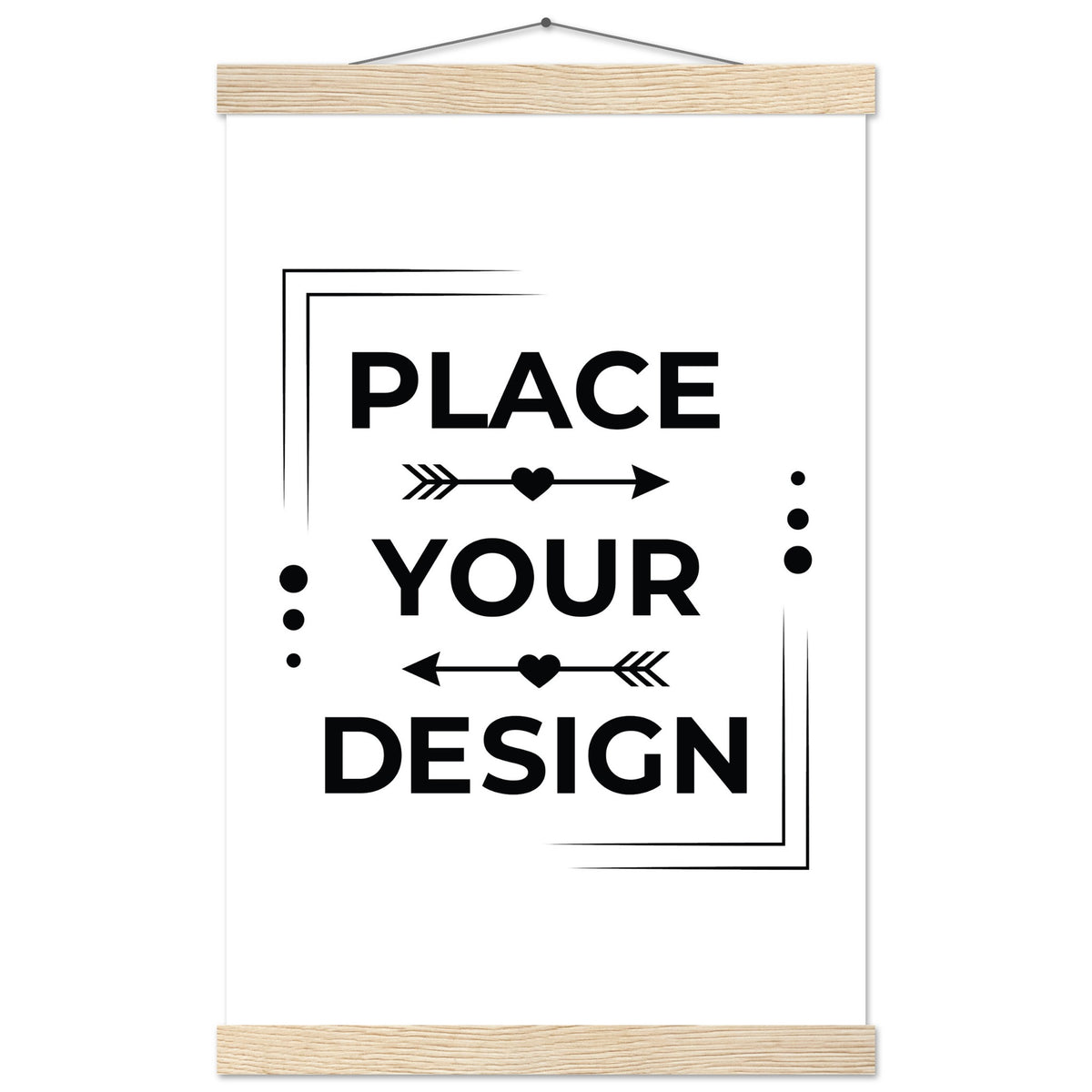 Stunning Art Display - Premium Customizable Poster - 28x43 cm XL (11x17″) Natural wood wall hanger - Posters With Hanger