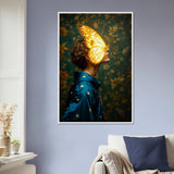 Glow of Identity – Framed Poster Gift for Artists - White frame - Wooden Framed Posters