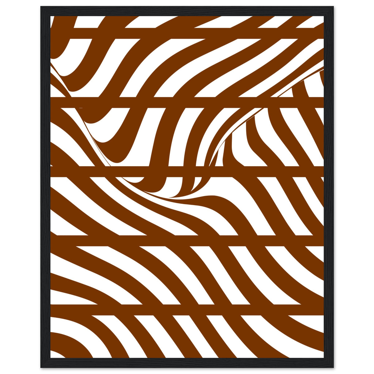 Flowing Lines - Contemporary Wall Art - 40x50 cm 16x20″ Black frame - Wooden Framed Posters