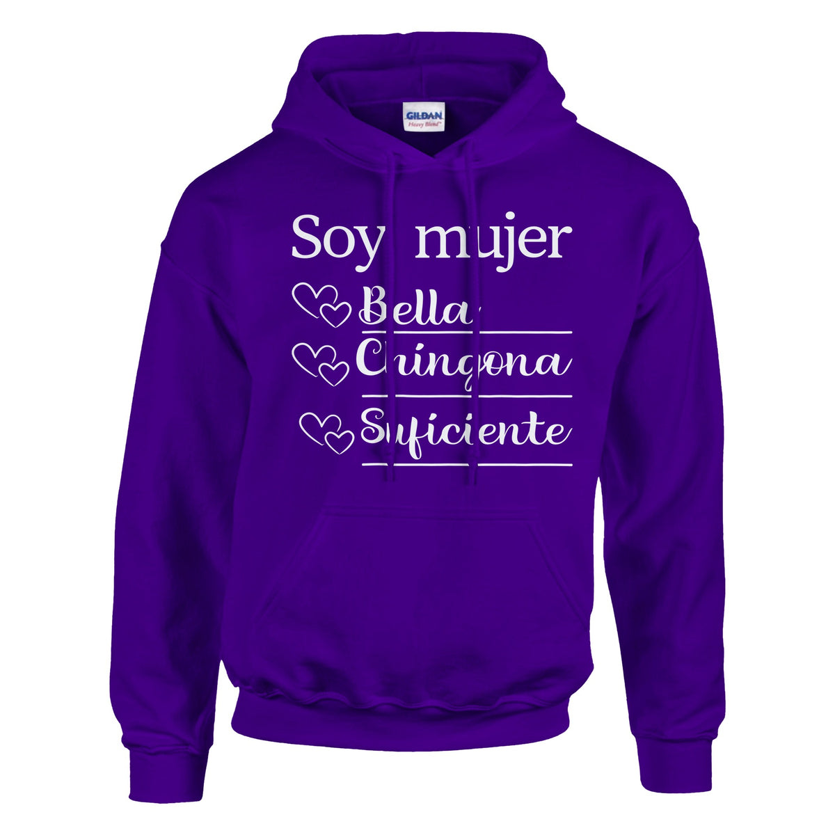 Confidence & Comfort - 'Soy Mujer Bella Chingona Suficiente' - Purple - Hoodies