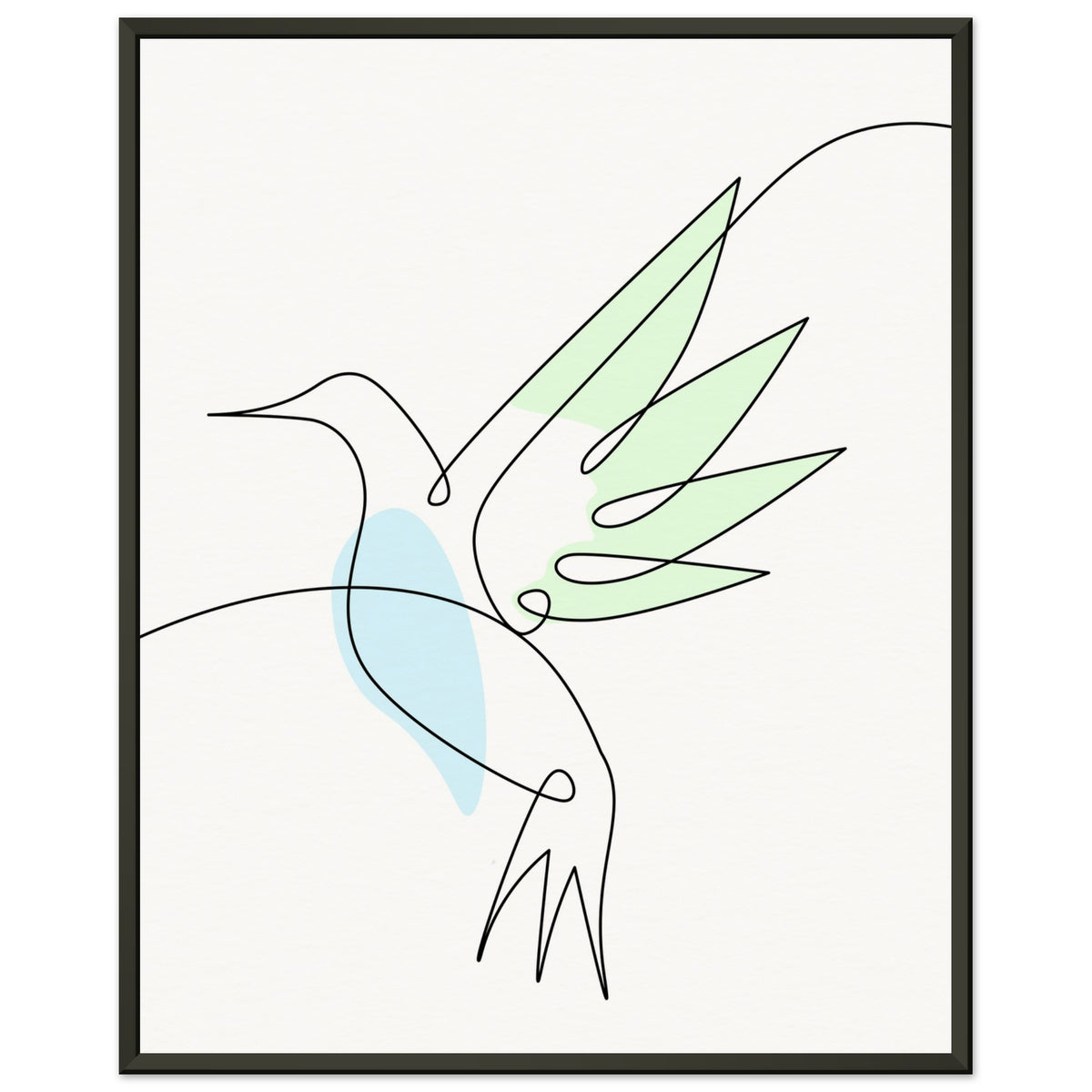 Whispering Wings - Modern Hummingbird Design - 40x50 cm 16x20″ - Metal Framed Posters