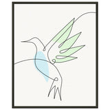 Whispering Wings - Modern Hummingbird Design - 40x50 cm 16x20″ - Metal Framed Posters