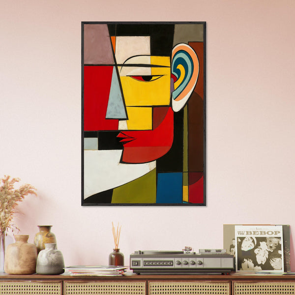 Cubist Expressions - Modern Art in Premium Frame - Black frame - Framed Posters