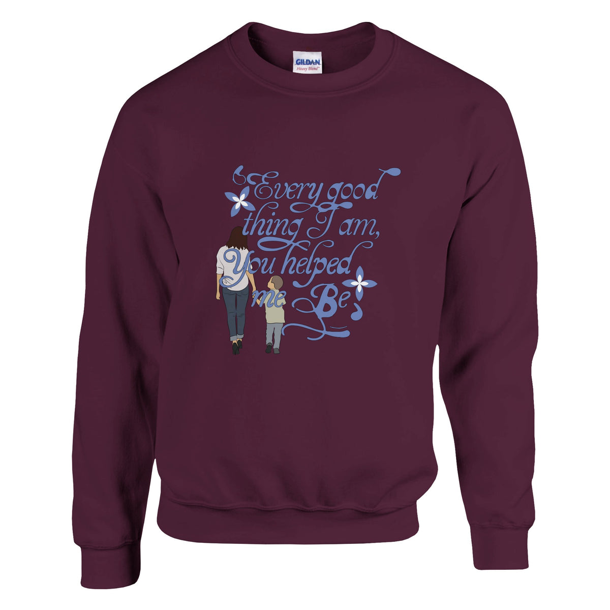 A Thank You in Style – Gift Sweatshirt for Moms - Maroon - Sweatshirts