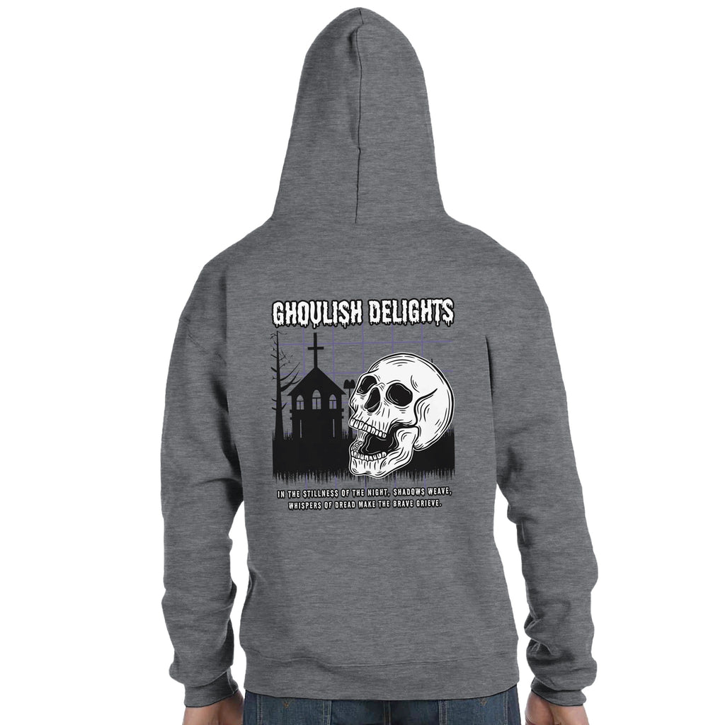 Ghoulish Delights - Haunted Skull Hoodie - - Hoodies