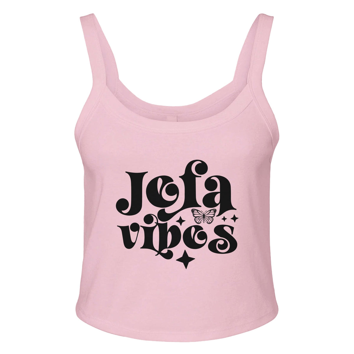 Fierce and Fearless - Channeling Jefa Vibes - solid pink blend - Tank Tops