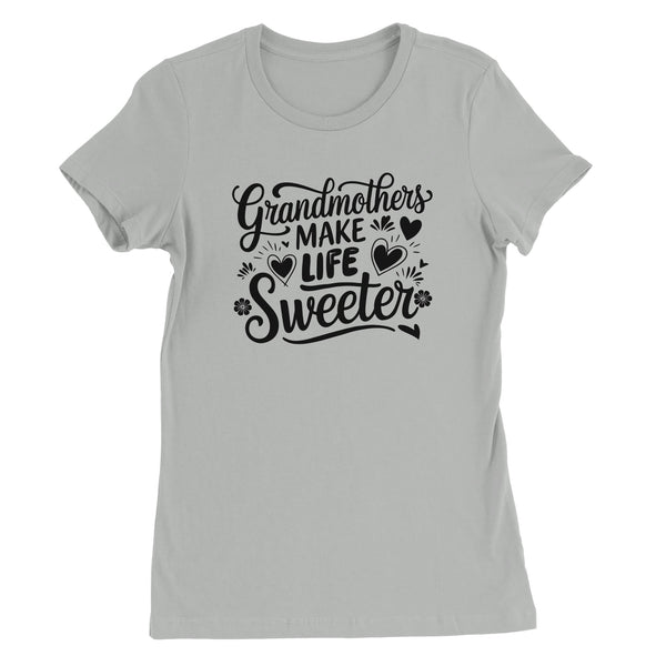 Bella + Canvas Tee Gift for the Best Grandma Ever - Silver - T-Shirt