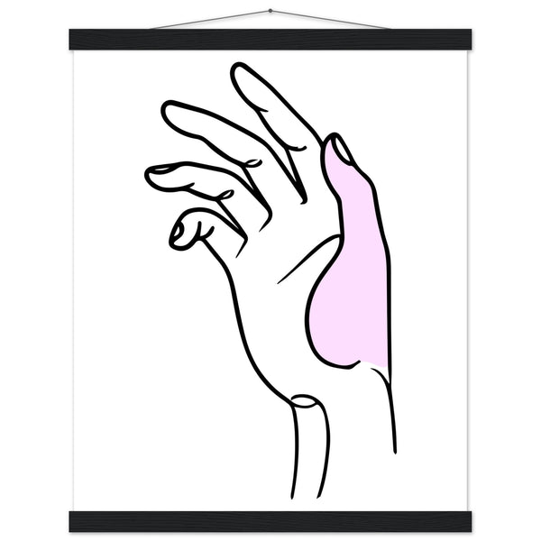 Vibrant Touch - Hand Art Print with Magnetic Hanger - - Posters With Hanger