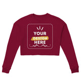 Fashion Forward - Dropped Shoulder Customizable Cropped Sweatshirt - Brick - Sweatshirts