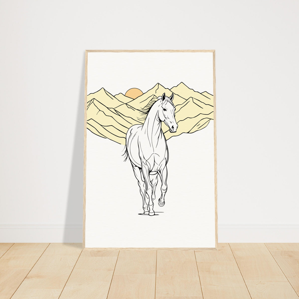 Mountain Majesty - The Spirit of the Wild - 60x90 cm 24x36″ Wood frame - Wooden Framed Posters