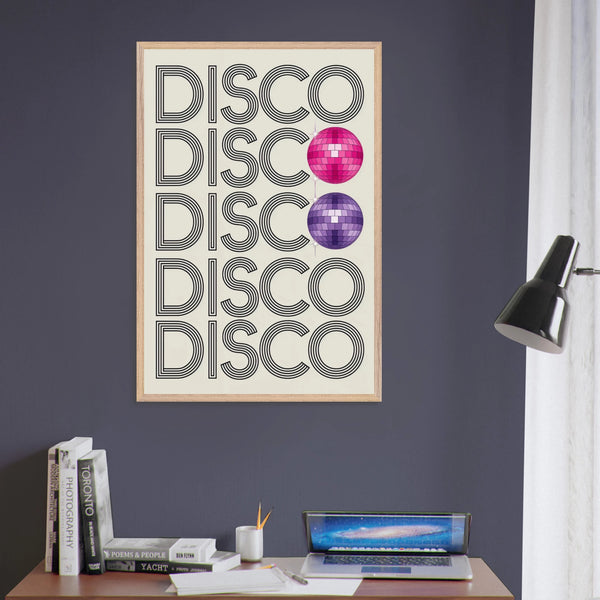 Dancefloor Framed Poster – Gift for Friends or Dancers - Wood frame - Wooden Framed Posters