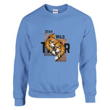 Wild Spirit - Fierce Lion Design - Carolina Blue - Crewneck Sweatshirts