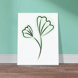 Graceful Greens - Delicate Floral Canvas - - Canvas Prints