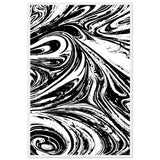 Black & White Swirl - Premium Matte Framed Poster - 60x90 cm 24x36″ White frame - Metal Framed Posters