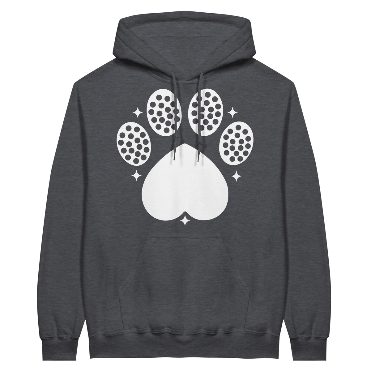 Tread Lightly - Dog Paw Print Hoodie for Animal Lovers - Dark Heather - Hoodies