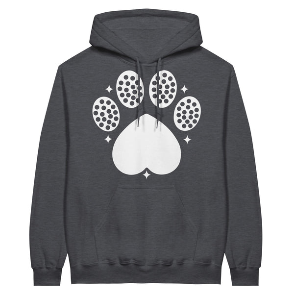 Tread Lightly - Dog Paw Print Hoodie for Animal Lovers - Dark Heather - Hoodies