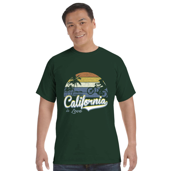 Sunset Cycling in California - moss - T-shirts