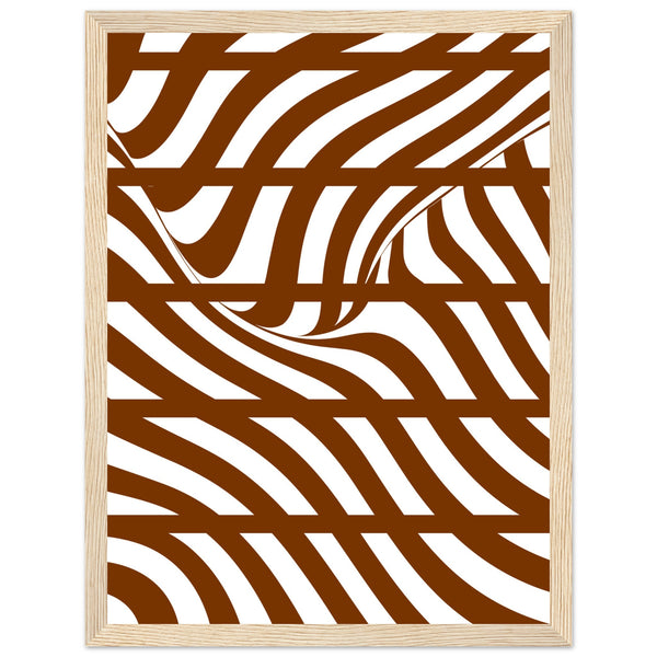 Flowing Lines - Contemporary Wall Art - 30x40 cm 12x16″ Wood frame - Wooden Framed Posters