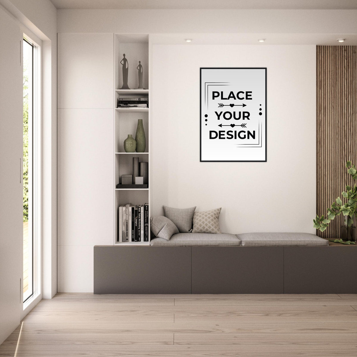 Silky Touch - Premium Wooden Framed Semi-Glossy Customizable Posters - - Wooden Framed Posters