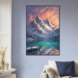 Gift Serenity - Mountain Sunset Metal Framed Poster - Default Title - Metal Framed Posters
